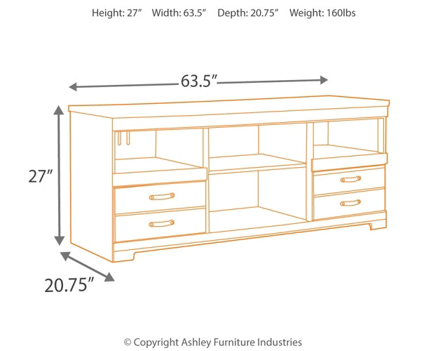 Mueble de TV LG Trinell con opción de chimenea