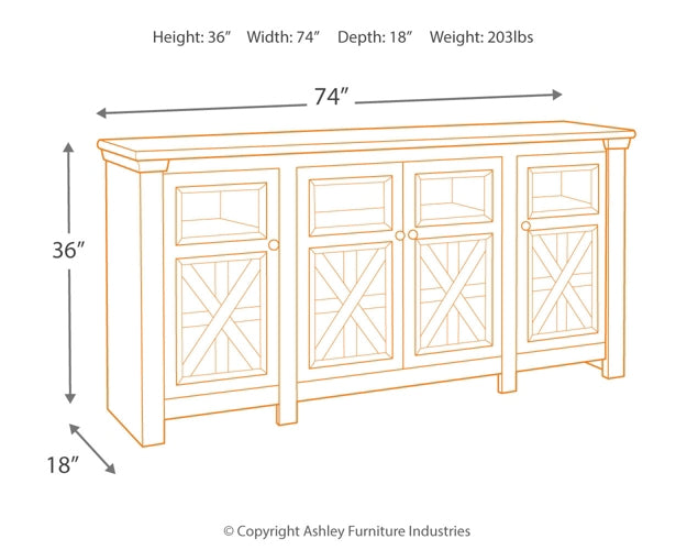 Mueble de TV extragrande de Bolanburg