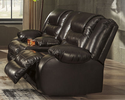 Loveseat doble recreativo Vacherie con consola