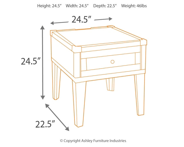 Mesa auxiliar rectangular Todoe