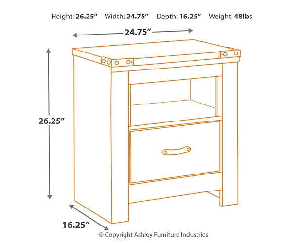 Trinell One Drawer Night Stand