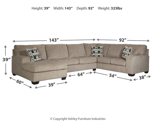 Ballinasloe 3-Piece Sectional with Chaise