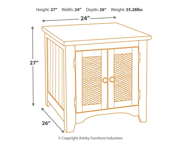 Mesa auxiliar rectangular Wystfield