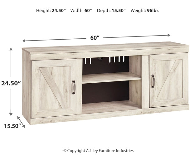 Mueble de TV LG Bellaby con opción de chimenea