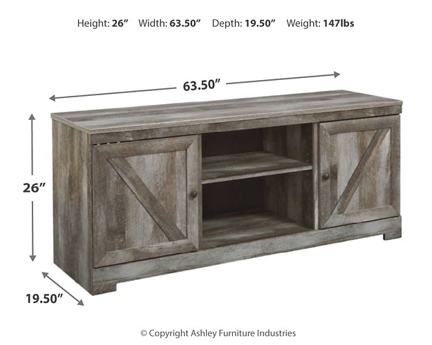 Mueble de TV LG Wynnlow con opción de chimenea