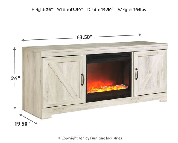 Mueble de TV Bellaby de 63" con chimenea