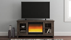 Mueble de TV Arlenbry de 60" con chimenea eléctrica