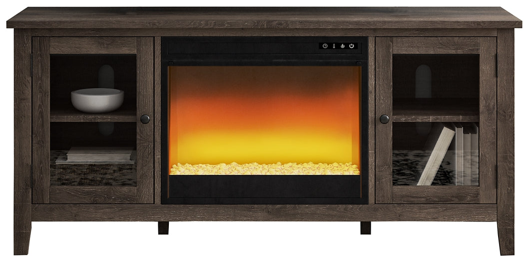 Mueble de TV Arlenbry de 60" con chimenea eléctrica