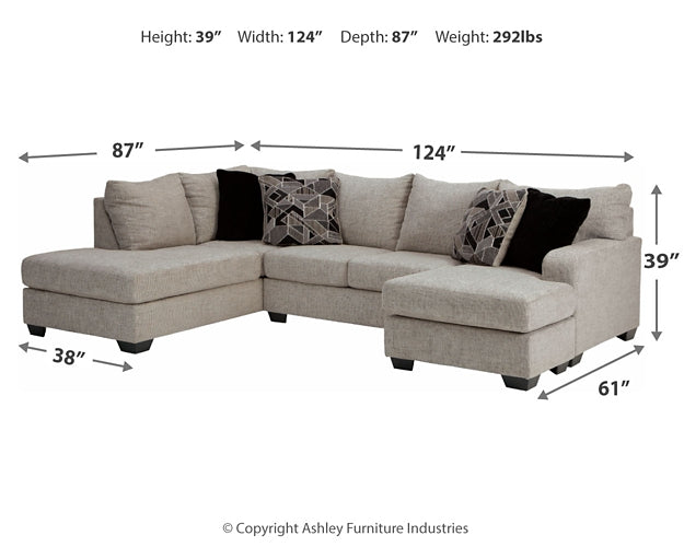 Seccional de dos piezas Megginson con chaise longue