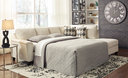 Sofá cama seccional de dos piezas Abinger con chaise longue