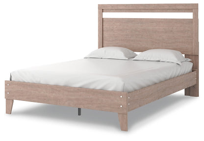 Cama con plataforma y paneles Flannia