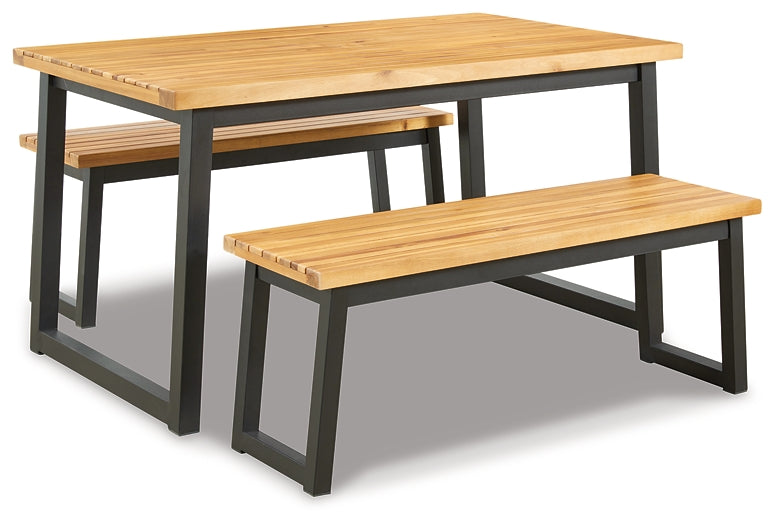 Juego de mesa de comedor Town Wood (3 piezas)