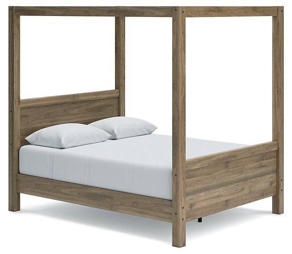 Cama Queen con dosel Aprilyn