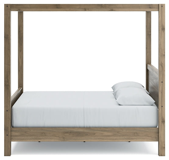 Cama Queen con dosel Aprilyn