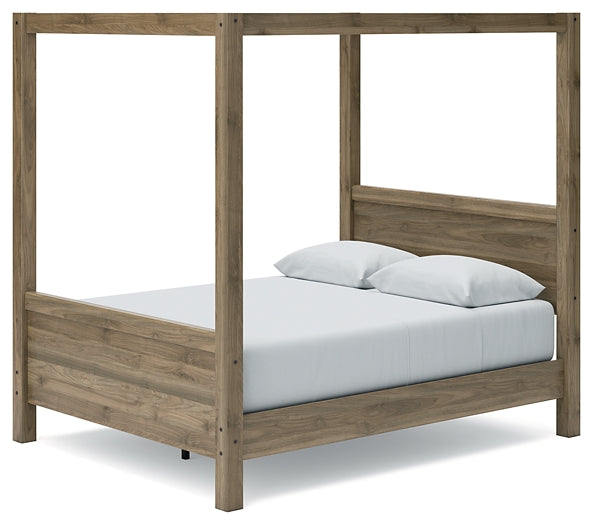 Cama Queen con dosel Aprilyn