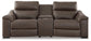 Loveseat seccional reclinable eléctrico de 3 piezas con consola Salvatore