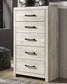 Cambeck  Panel Headboard With Mirrored Dresser, Chest And 2 Nightstands