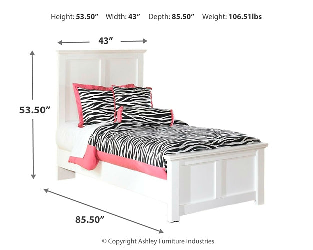 Bostwick Shoals Twin Panel Bed with Mirrored Dresser and 2 Nightstands