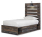 Cama doble con 4 cajones de almacenamiento y tocador Drystan