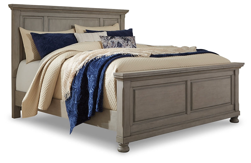 Cama California King con paneles y tocador Lettner