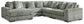 Seccional de 5 piezas Lindyn con chaise longue