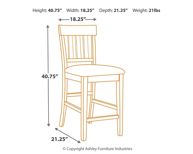 Mesa de comedor de altura de mostrador y 6 taburetes Ralene