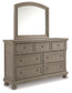 Lettner Queen Panel Bed with Mirrored Dresser, Chest and 2 Nightstands