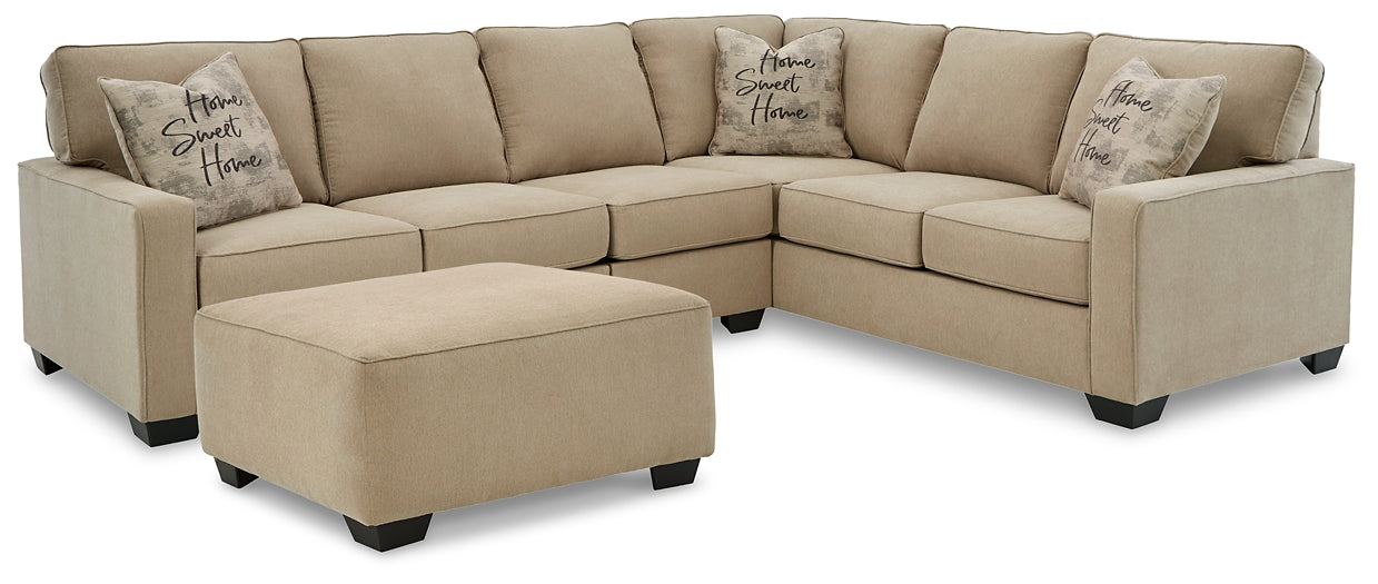 Lucina 3-Piece Sectional with Ottoman