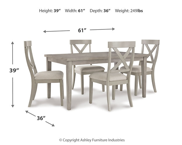 Mesa de comedor y 4 sillas Parellen