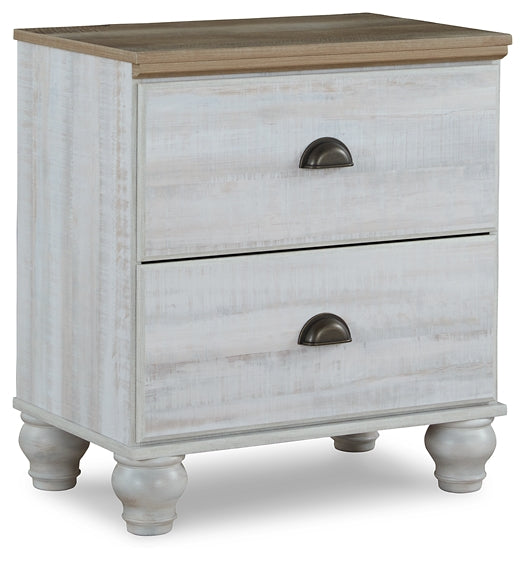 Haven Bay King Panel Bed with Mirrored Dresser, Chest and 2 Nightstands