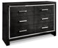 Kaydell Queen Upholstered Panel Storage Bed with Dresser