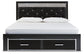 Kaydell King Upholstered Panel Storage Platform Bed with Dresser