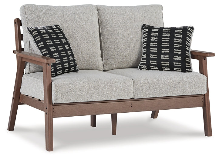 Loveseat de exterior Emmeline con mesa de centro