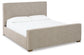 Cama Queen tapizada con tocador Dakmore