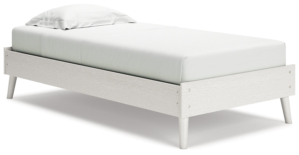 Cama doble con plataforma y tocador Aprilyn