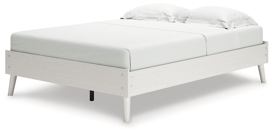 Cama de plataforma completa con tocador Aprilyn