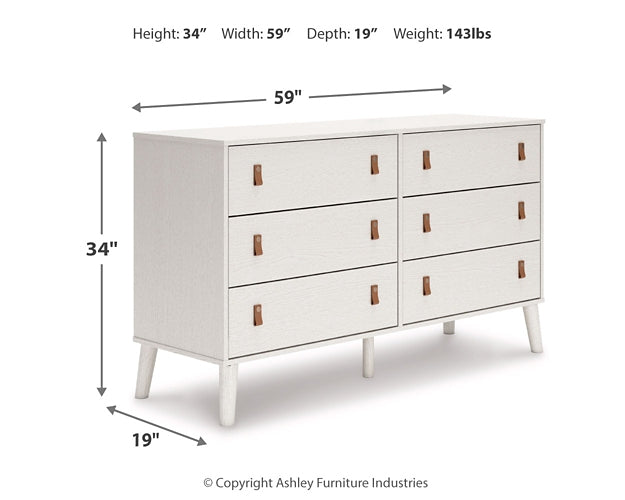 Cama de plataforma completa con tocador Aprilyn