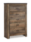 Trinell King Panel Bed with Dresser and Chest