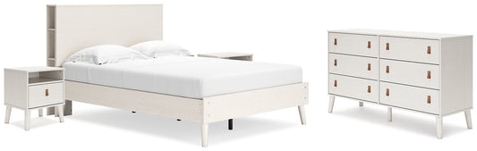 Cama con estantería completa Aprilyn con tocador y 2 mesitas de noche