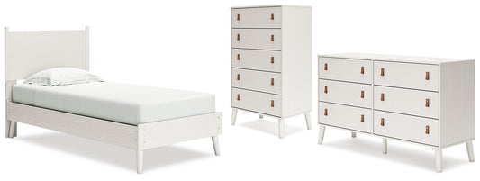 Aprilyn Twin Panel Bed with Dresser and Chest