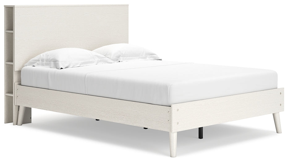 Cama con estantería completa y tocador Aprilyn