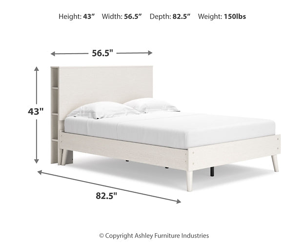 Cama con estantería completa y tocador Aprilyn