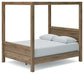 Cama Queen con dosel y tocador Aprilyn