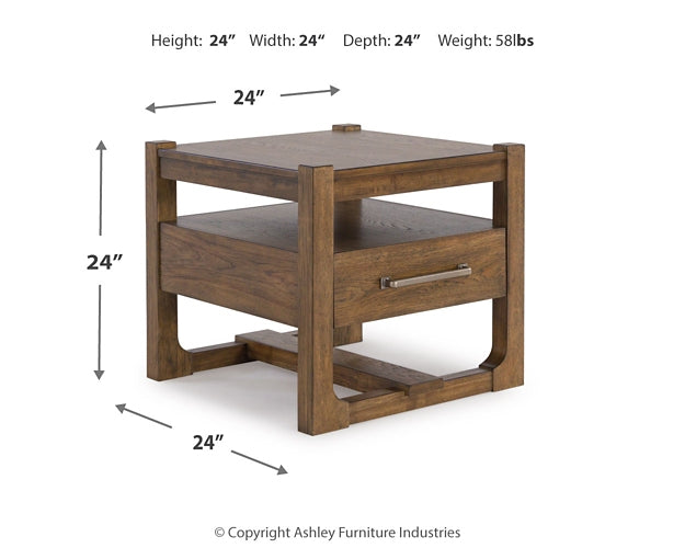 Mesa de centro Cabalynn con 2 mesas auxiliares