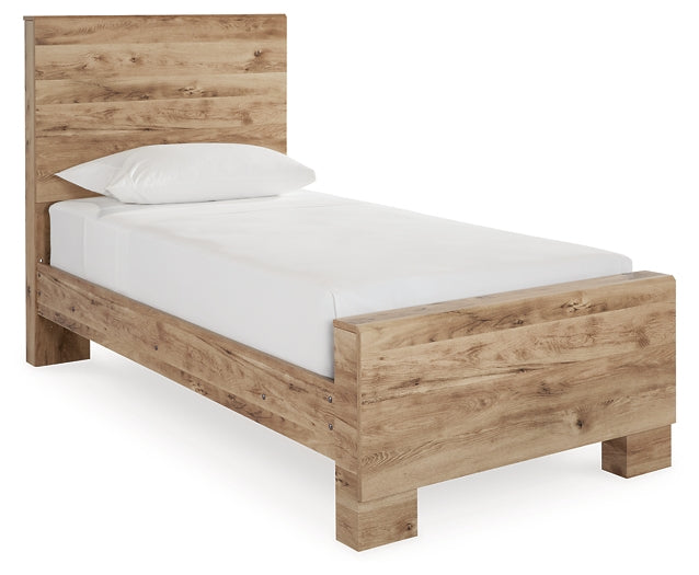 Cama doble Hyanna con paneles y tocador con espejo