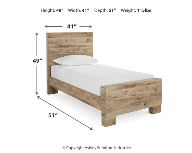 Cama doble Hyanna con paneles y tocador con espejo