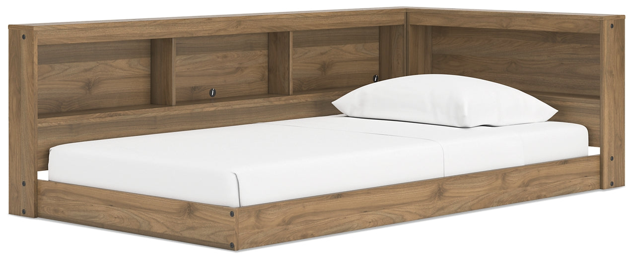 Cama con estantería de almacenamiento Deanlow