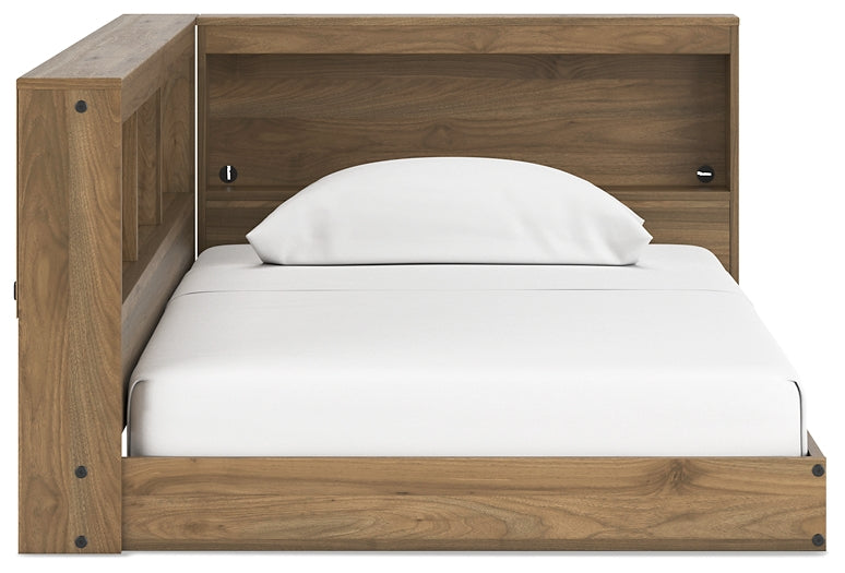 Cama con estantería de almacenamiento Deanlow