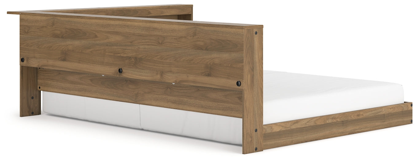 Cama con estantería de almacenamiento Deanlow