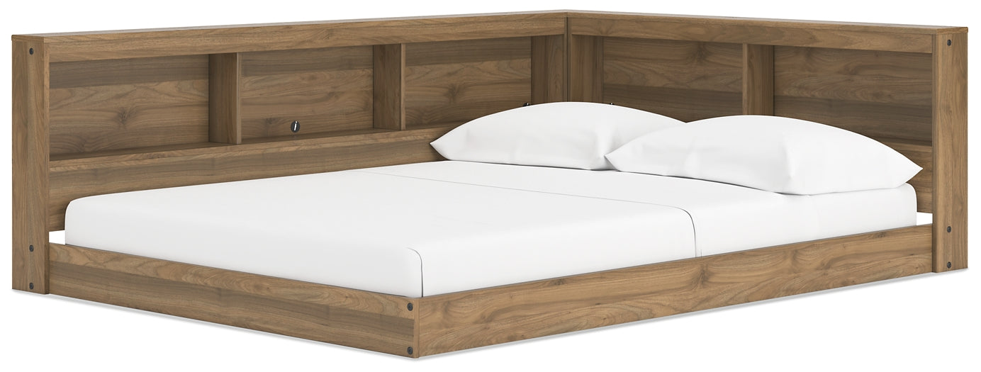 Cama con estantería de almacenamiento Deanlow